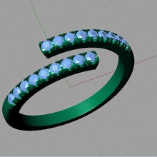 ring diamond fashion jewelry 3d print model - Mito3D