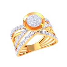 anello di diamante gioielli moda-ring anelli oro modello argento 3d print model - Mito3D