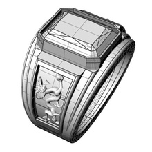 ring dragon jewelry ring jewellery jewelry art fashion stl zbrush gem jewel 3d print model - Mito3D