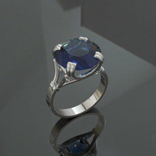 ring elegant jewelry 3d model 3dmodel diamond emerald gold jewelery desing platinum silver 3d print model - Mito3D