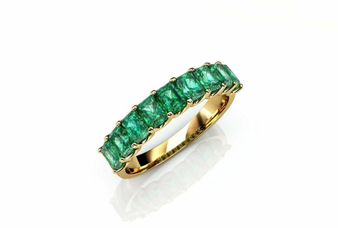 ring emerald 4 3 mm 3d print model - Mito3D