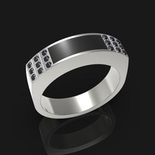 ring enamel 001 jewelry gold silver gems diamonds 3d print model - Mito3D
