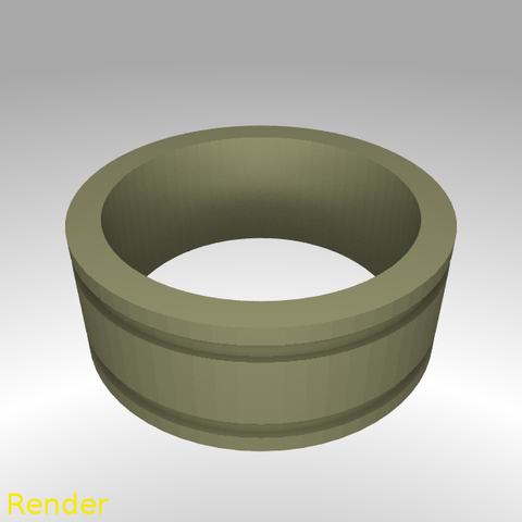anillo grabado de líneas tamaño 7 la joyería gadget fácil rápido 3D print model - Mito3D