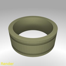 anello inciso linee size 7 gioielli gadget facile veloce 3d print model - Mito3D