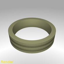 ring engraved lines thin size 7 jewelry gadget easy fast 3d print model - Mito3D