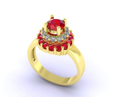 ring f079 Jewelry anillos 3d print model - Mito3D