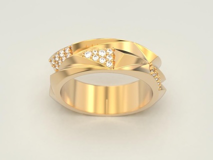 squillare viso gioielleria Stampa 3dprinted stampabile anelli design gioiello d'oro moda stampa oro prototipazione argento nozze 3d print model - Mito3D