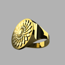 anel flor-do-sol jóias anéis brilhando jóia resumo rodada o sol flor interior imagem a arte 3d print model - Mito3D