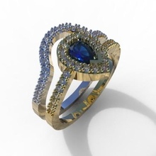 anillo pie joyería colgantes anillos accesorios stl conjunto 3d print model - Mito3D