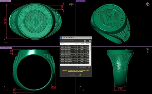 ring free accepted mason's mason illuminati masonry 3d print model - Mito3D