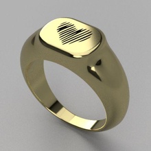 ring heart stripes jewelry jewel gift circle seal symbol valentine's day love 3d print model - Mito3D