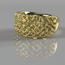 ring hearts jewelry 3d print model - Mito3D