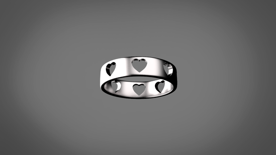 ring hearts corazonez rings jewelry 3d print model - Mito3D