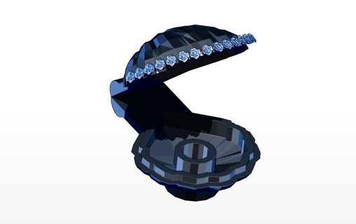 squillare titolare supporto scatola vettori ringbox gioielleria regalo amore 3d print model - Mito3D
