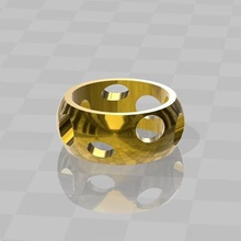 anello di fori gioielli donna gap alleanza 3d print model - Mito3D