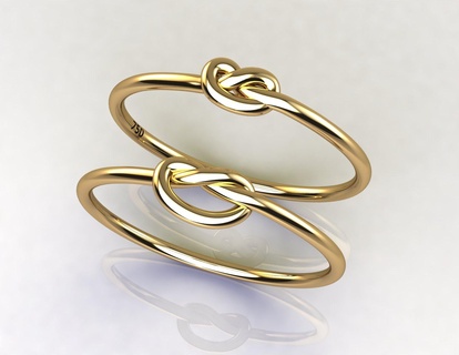 anillo cordón nudo joyería joya anel 3d print model - Mito3D