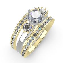anel de senhora jóias ouro prata solitária a arte 3d print model - Mito3D