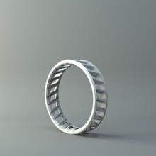 ring 2 kafesli takı 3d print model - Mito3D