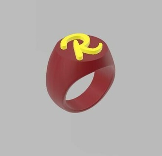 anillo letra joyería joya marcador Chevaliere bricoloup 3d 3d print model - Mito3D