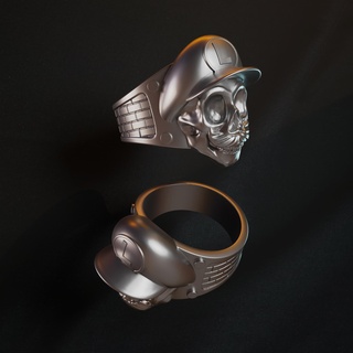 bague Luigi crâne mario bijou bijoux 3d print model - Mito3D