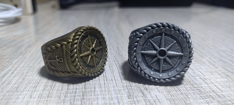 yüzük deniz anillo takı sanat reçine yüksek poli mühür fdm neşeli a 3d print model - Mito3D