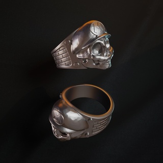 ring mario skull jewel jewelry 3d print model - Mito3D