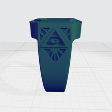 anel pedreiro Horus olho 3d print model - Mito3D