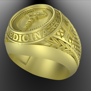 ring medicine 4 ring medicine physician graduation  3d print model - Mito3D