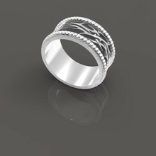 ring men male jewellery man's silver gold titanium 3d print model - Mito3D
