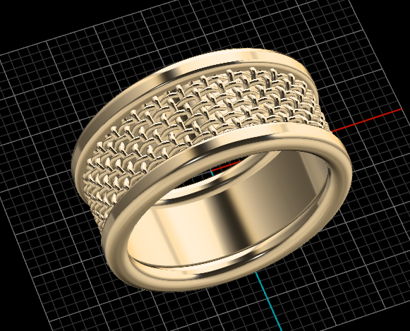Ring Gittergewebe Korb 3D print model - Mito3D