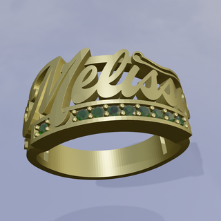 Ring Name melissa Briefe 3d print model - Mito3D