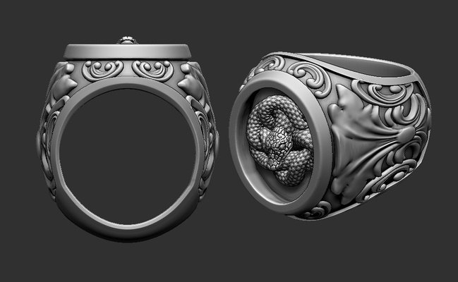 anillo ornamento joyería joya arte resina joyeria 3d print model - Mito3D