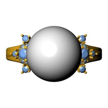 anillo perla 12mm 3d print model - Mito3D