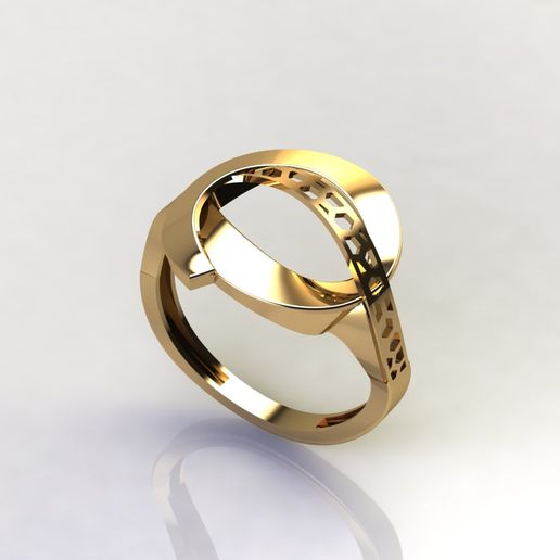 ring plain 74 3D print model - Mito3D