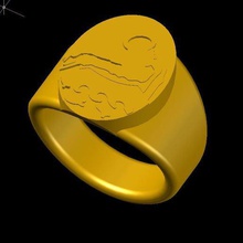 yüzük Papa balıkçı yüzüğü takı Vatikan baba anello anulus piscatoris 3d print model - Mito3D