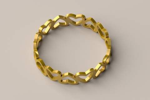 Ring r04 Schmuck Gold Silber 3dprint druckbar 3dmodel Mode Juwel Herz 3d print model - Mito3D