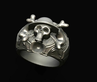 anel chaveiro 1 peça pirata bebê desenho animado escudo luffy funko 3d print model - Mito3D