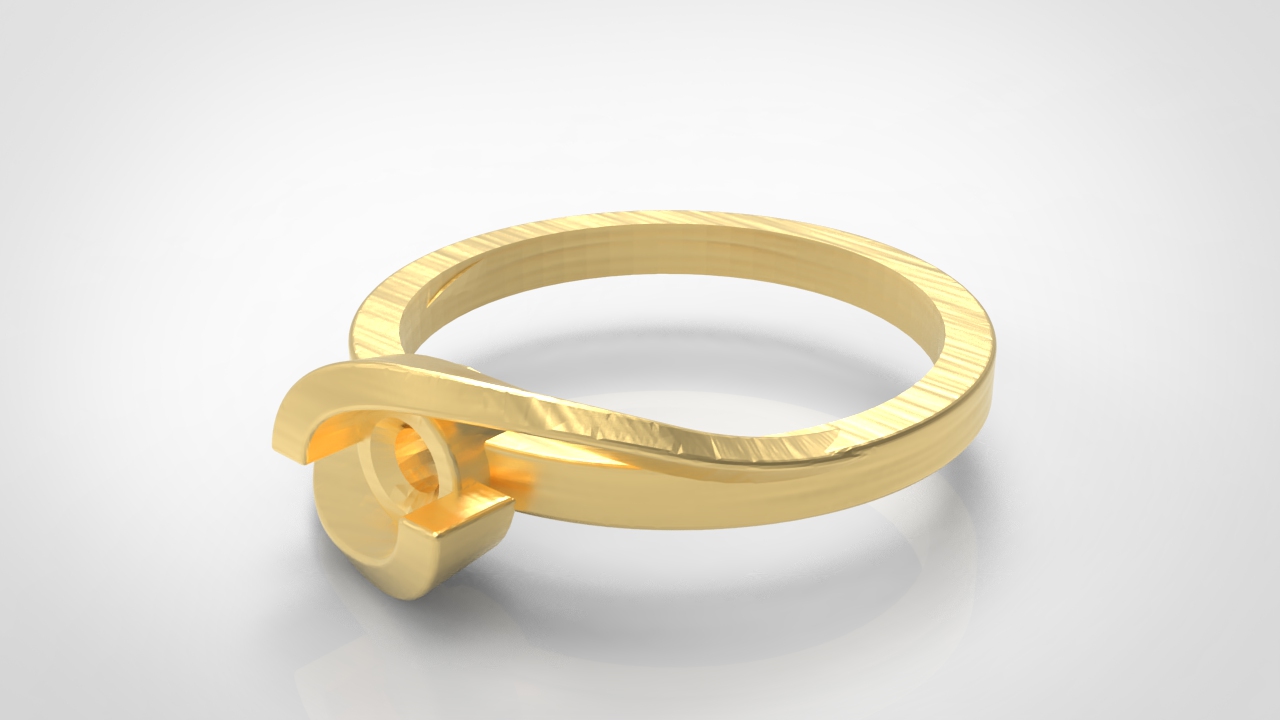 squillare solitario gioielleria anelli 3D print model - Mito3D