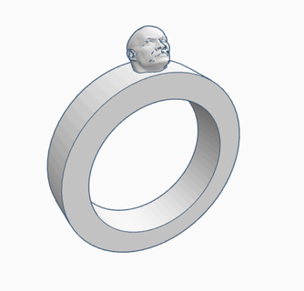 anel Rocha engraçado Diversão presente Piada dwayne johnson 3d print model - Mito3D