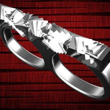 ring 2 rotating cubic fingers jewelry signet man fashion modern elegant 3d print model - Mito3D