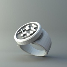 ring round badge 2 jewelry 3d print model - Mito3D