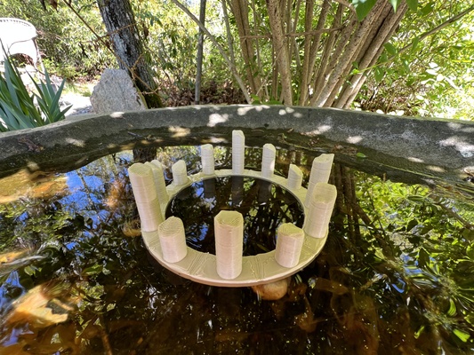 bague ruines décoration accueil maison cercle oiseau baignoire piliers pilier décor air 3d print model - Mito3D