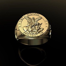 anillo san miguel stl joyería joya 3d print model - Mito3D
