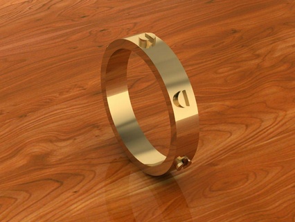 anel parafusos argolas casamento cartier 3d print model - Mito3D