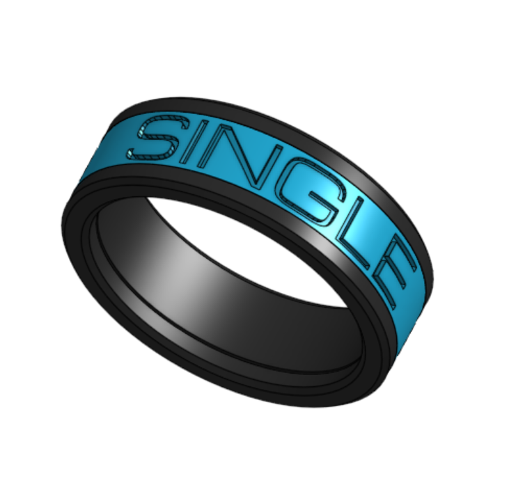 anillo soltero Moda casado 3D print model - Mito3D