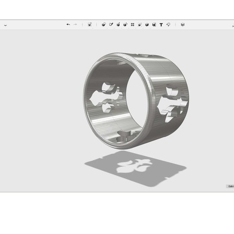 tamaño del anillo de 18mm la joyería los anillos plata las damas 3D print model - Mito3D