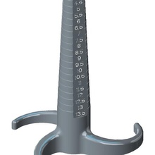 ring sizer jewelry ringsizer measure mandrel 3d print model - Mito3D