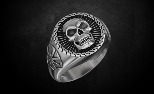 ring skull patterns many sizes 151 3dprinted design fashion gold golden jewel jewellery jewelry print printabl printable printing prototyping rings silver 3d print model - Mito3D