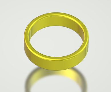 ring smooth 165 size wedding gift decoration costume jewelry 3d print model - Mito3D