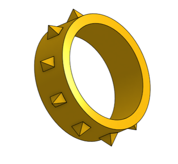 anillo Picos propina joyería joya 3d print model - Mito3D